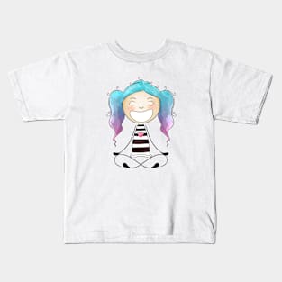 Meditation Blue Kids T-Shirt